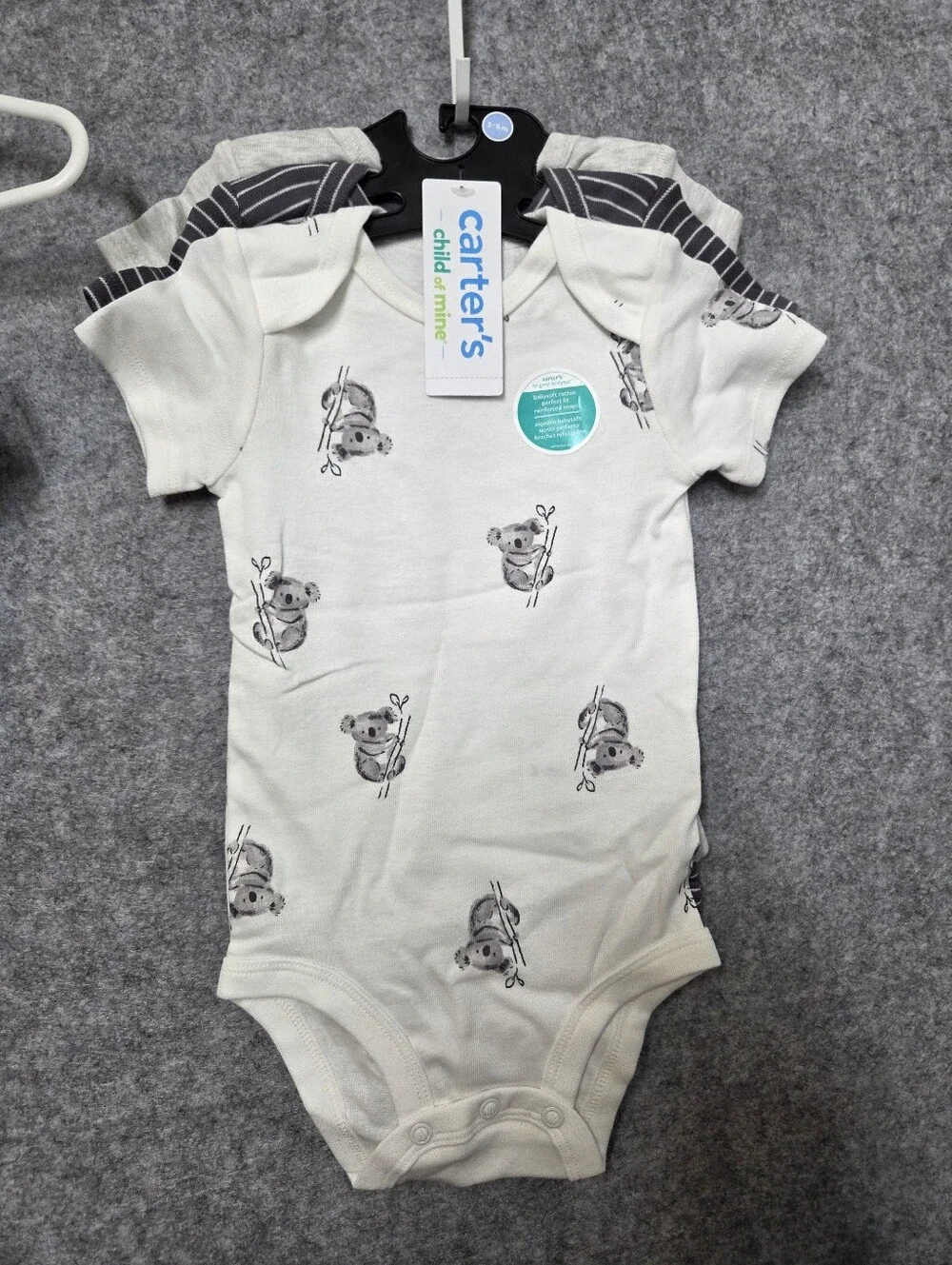 Carters Baby 3 Piece Body Suit & 2 Pairs Of Pants Newborn Nwt